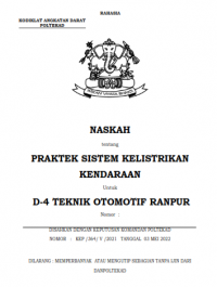 Image of E-Book Hanjar Praktek Sistem Kelistrikan Kendaraan Prodi Otoranpur
