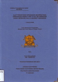 Image of Alat Pendeteksi Kerusakan Bearing Pada Kendaraan Angkut NPS 75 4x4 TMI Angkatan Darat Berbasis KNN (K-Nearest Neighbor)