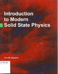 Image of Introduction to Modern Solid State Physics