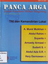 Image of Jurnal Akademi Militer Magelang (PANCA ARGA): TNI dan Kemandirian Lokal