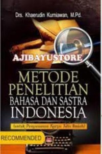 Image of Metode Penelitian Bahasa dan Sastra Indonesia