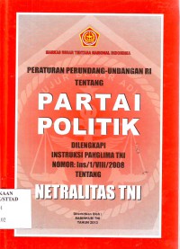 Image of Peraturan Perundang-undangan RI tentang Partai Politik