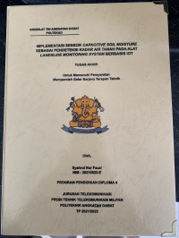 Image of Implementasi Sensor Capacitive Soil Moisture sebagai Pendeteksi Kadar Air Tanah pada Alat Landslide Monitoring System Berbasis IoT