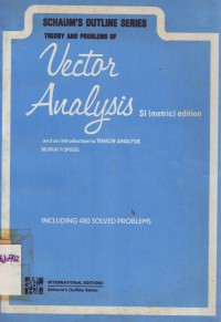 Image of Theory and Problems of Vector Analysis SI (metric) edition