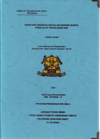 Image of Rancang Bangun Instalasi Energi Surya Pada Alat Desalinasi Air