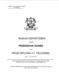 Image of E-Book Hanjar Pendidikan Agama Prodi Telkommil