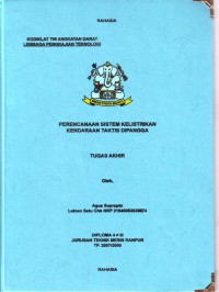 Image of Perencanaan Sistem Kelistrikan Kendaraan Taktis Dipangga