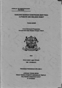 Image of Rancang Bangun Konstruksi Body Pada Automatic Mig Welding Robot