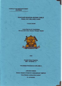 Image of Rancang Bangun Rotary Table Pada CNC Milling 5 Axis