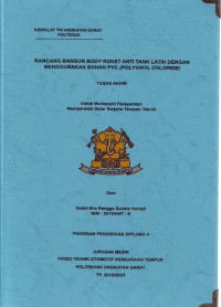 Image of Rancang Bangun Body Roket Anti Tank Latih Dengan Menggunakan Bahan PVC (Polyvinyl Chloride)