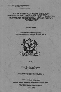 Image of Sistem Identifikasi Kawan Dan Lawan Menggunakan Kamera Night Vision Pada Battle Robot (CQB) Menggunakan Metode Pattern Recognition