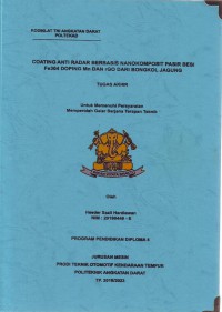 Image of Coating Anti Radar Berbasis Nanokomposit Pasir Besi Fe304 Doping Mn Dan rGO Dari Bongkol Jagung