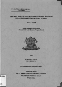Image of Rancang Bangun Sistem Suspensi Double Wishbone Pada Wikan Electric Tactical Vehicle