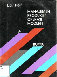 Image of Manajemen Produksi/Operasi Modern Jilid 1