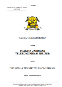 Image of E-Book Hanjar Praktik Jaringan Telekomunikasi Militer Prodi Telkommil