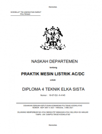 Image of E-Book Hanjar Praktik Mesin Listrik AC/DC Prodi Elkasista