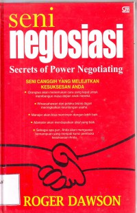 Image of Seni Negosiasi: Secrets of Power Negotiating
