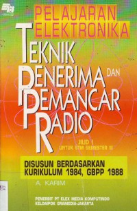 Image of Pelajaran Elektronika Teknik Penerima dan Pemancar Radio Jilid 1 Untuk STM Semester 3