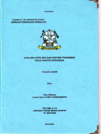 Image of Analisa Kopling Dan Sistem Transmisi Pada Rantis Dipangga