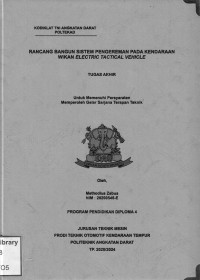 Image of Rancang Bangun Sistem Pengereman Pada Kendaraan Wikan Electric Tactical Vehicle